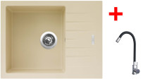 Sinks PERFECTO 650 Sahara + Elasta nerez/černá 